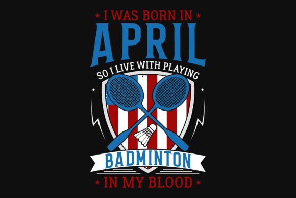 Badminton Playing Graphics Tshirt Design