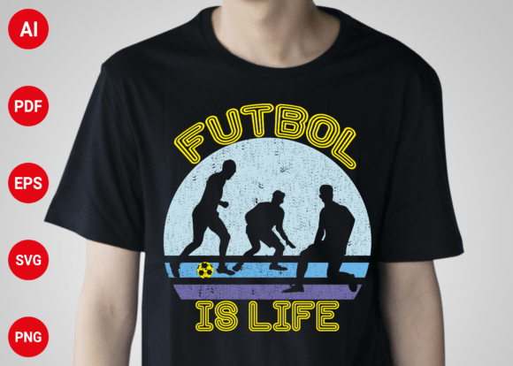 Futbol is Life Retro Soccer Graphics