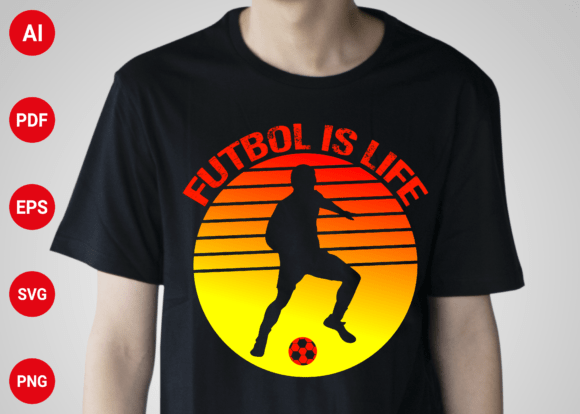 Futbol Is Life Retro Vintage Soccer Graphics