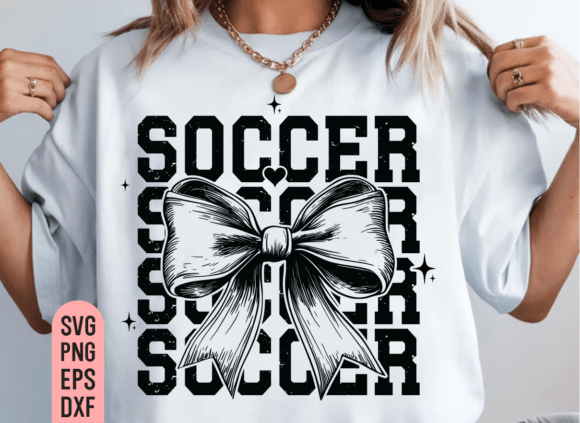 Soccer SVG Png, Soccer Coquette Bow Svg