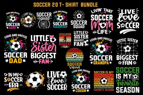 SOCCER T-shirt Bundle: Sports Graphics & T-Shirt Designs