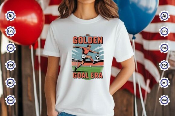 The Golden Goal Era PNG T-Shirt Design